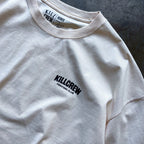 RELAXED FIT RIGOROUS TRAINING T-SHIRT - CREAM / BLACK