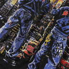 Majestik “City Graffiti” Skyline Vintage Tee（Black）