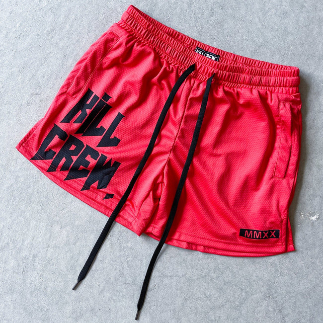 MUAY THAI SHORTS (MID THIGH CUT) v2 - RED Main Image