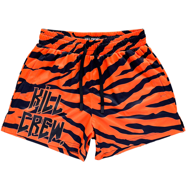 MUAY THAI SHORTS (MID THIGH CUT) - TIGER Hover Image