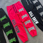 HEAVYWEIGHT LUX "METAL" SWEATPANTS - RED / BLACK