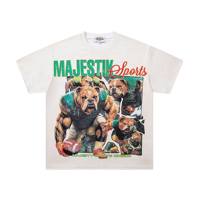 Majestik “Sports Division” Football Bulldogs Vintage Tee（Off-White / Cream） Hover Image