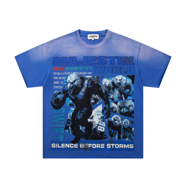 Majestik “Swift Eagles” World Rhinestone Vintage Tee Hover Image