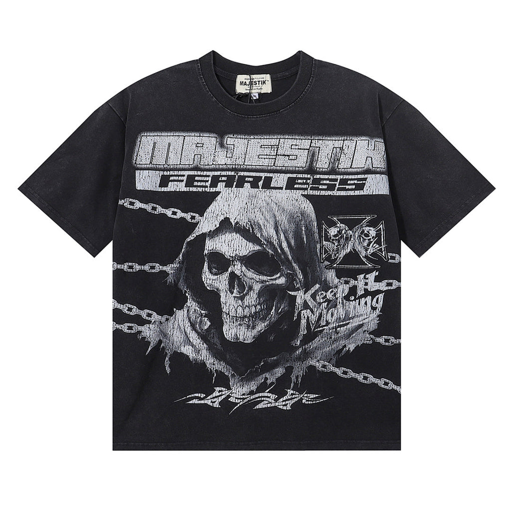 Majestik “Fearless” Grim Reaper Skeleton Vintage Tee