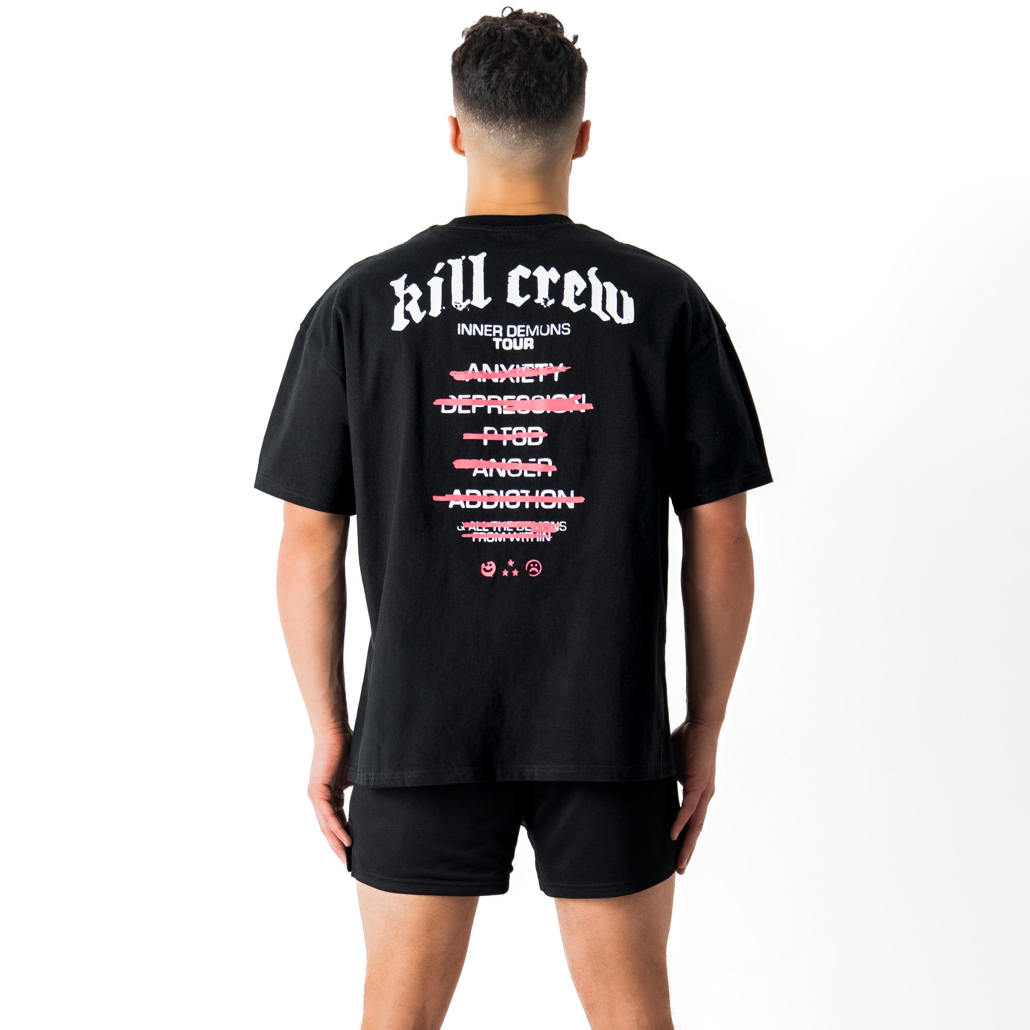 RELAXED FIT INNER DEMONS TOUR T-SHIRT - BLACK / WHITE