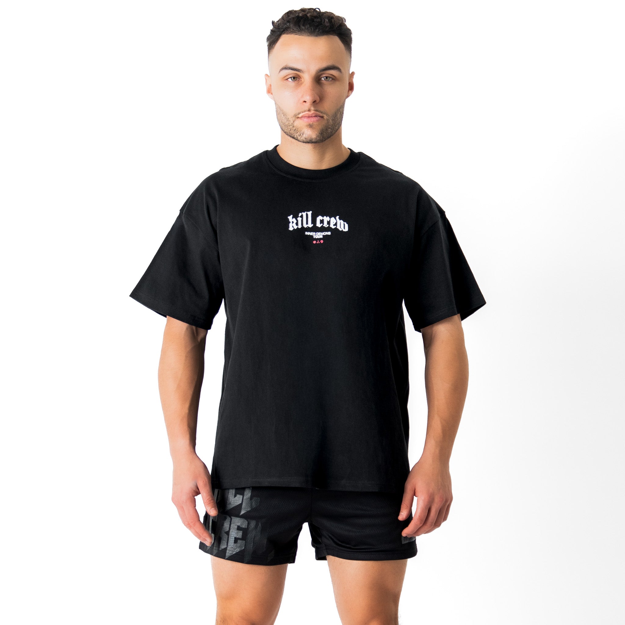 RELAXED FIT INNER DEMONS TOUR T-SHIRT - BLACK / WHITE