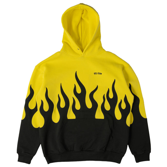 OVERSIZED PREMIUM HEATER HOODIE - YELLOW / BLACK Hover Image