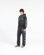 Represent X Metallica Local Crew Zip Hoodie - Stained Black
