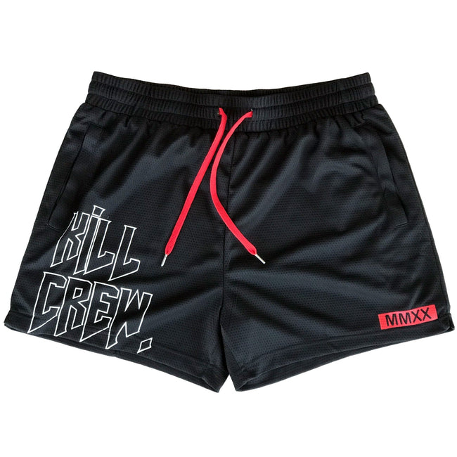 MUAY THAI SHORTS (MID THIGH CUT) - BLACK Hover Image