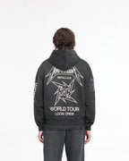 Represent X Metallica Local Crew Zip Hoodie - Stained Black