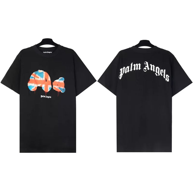 Palm Angels Union Jack Bear Graphic T-Shirt - Black Hover Image