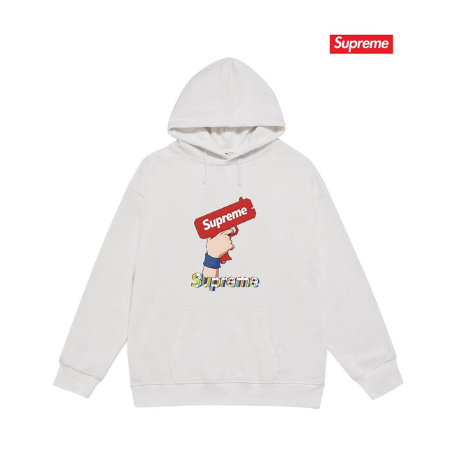 Cross border high version trendy brand Supreme letter printed hooded sweatshirt jacket, classic BOX looped hoodie for men and women (56) Hover Image