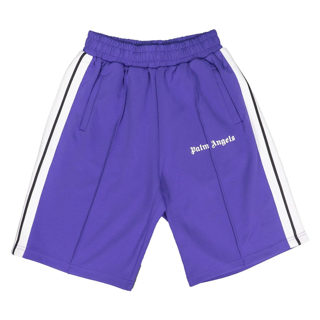 Palm Angels Classic Track Shorts - Purple/White Hover Image