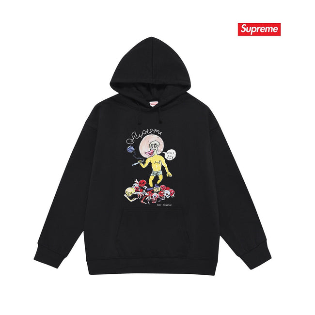 Cross border high version trendy brand Supreme letter printed hooded sweatshirt jacket, classic BOX looped hoodie for men and women (37) Hover Image