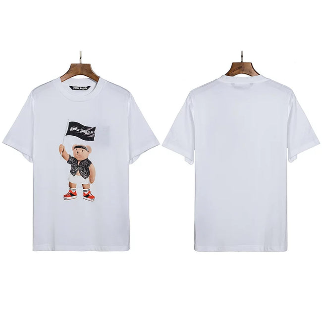 Palm Angels Flag Bear Graphic T-Shirt - White Hover Image