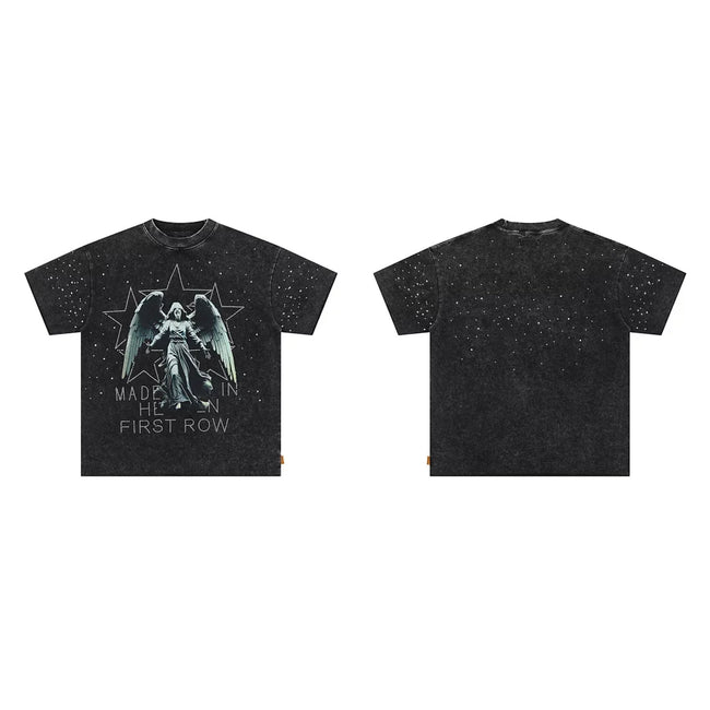 First Row “Made in Heaven” Angel Rhinestone Vintage Tee Hover Image