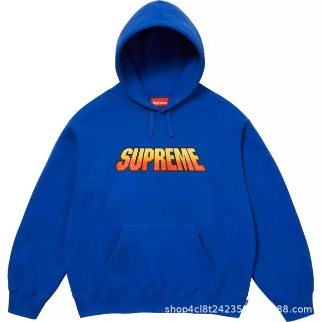 Supreme潮牌连帽卫衣男秋冬加绒宽松街头嘻哈外套纯色长袖套头衫 (31) Hover Image