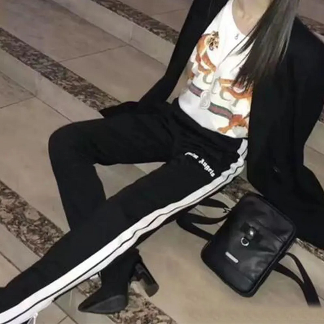 Palm Angels Classic Track Pants - Black/White Hover Image