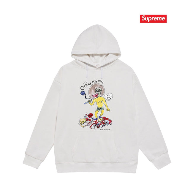 Cross border high version trendy brand Supreme letter printed hooded sweatshirt jacket, classic BOX looped hoodie for men and women (38) Hover Image