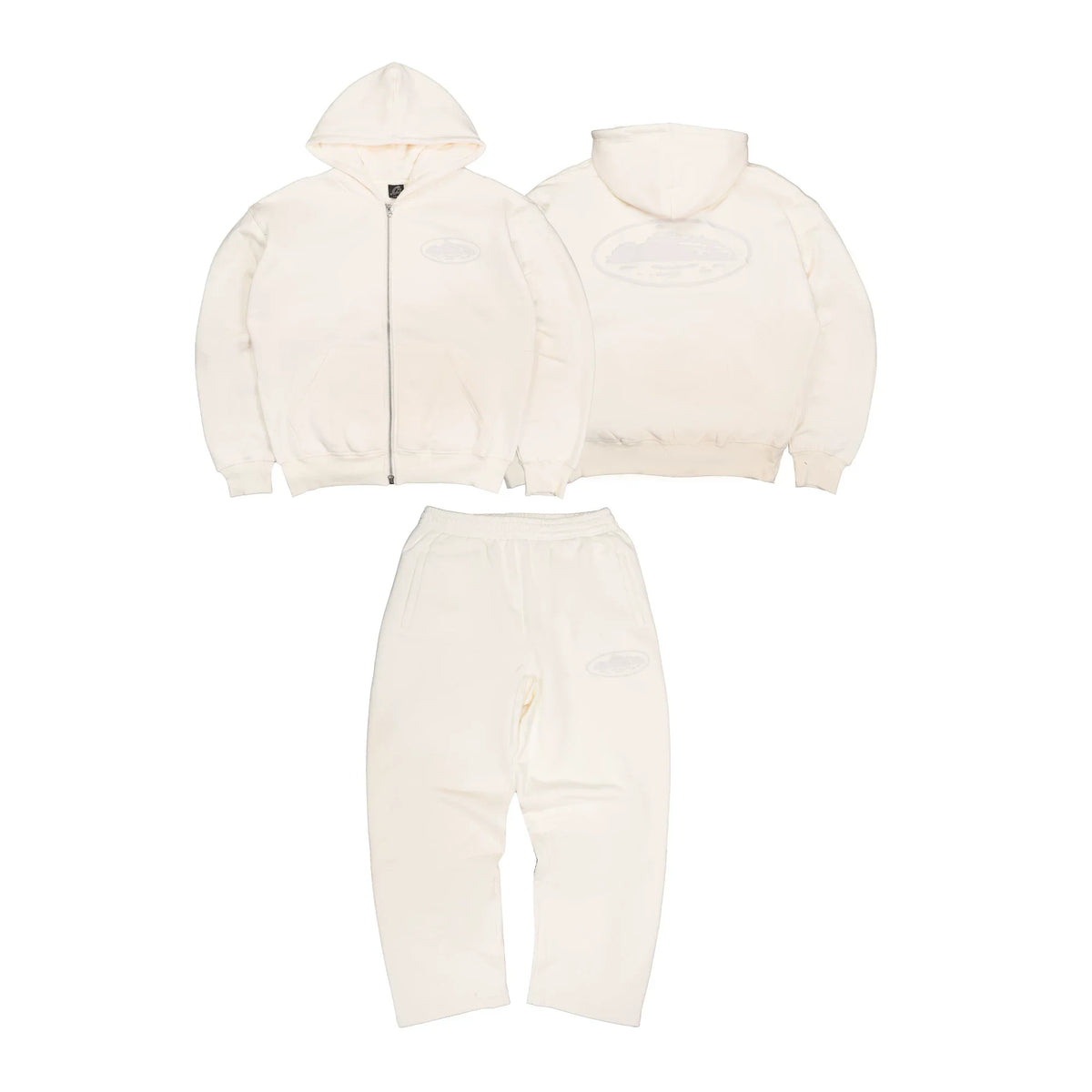 CORTEIZ Devil's Island Coat BOXY Short Wide Hoodie BAGGY Pants Hoodie Set American Hip Hop (17)