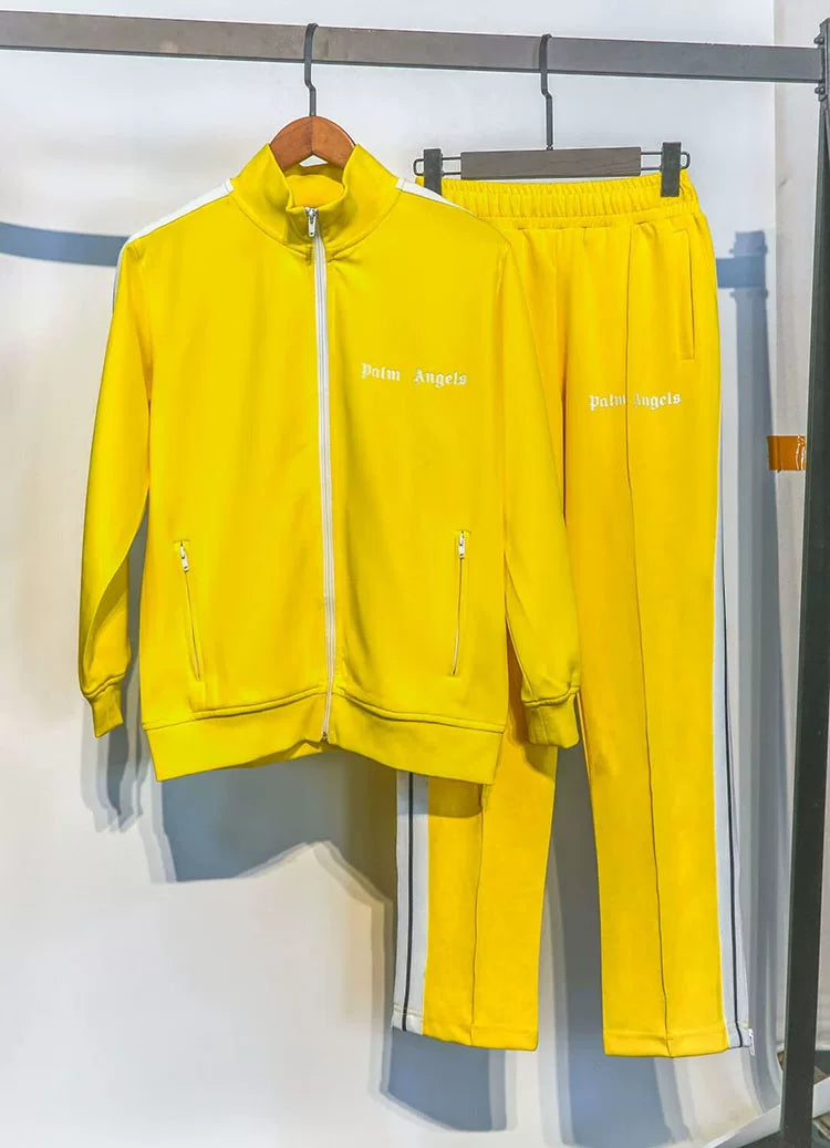 Palm Angels Classic Track Jacket & Pants Set - Yellow/White