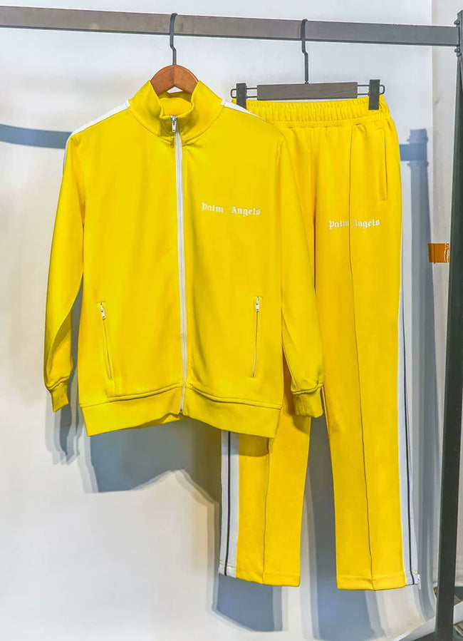 Palm Angels Classic Track Jacket & Pants Set - Yellow/White Hover Image