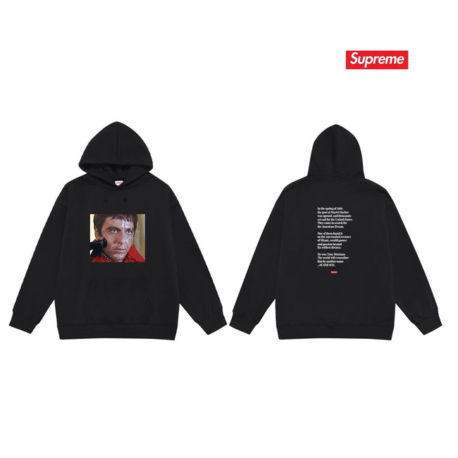 Cross border high version trendy brand Supreme letter printed hooded sweatshirt jacket, classic BOX looped hoodie for men and women (67) Hover Image