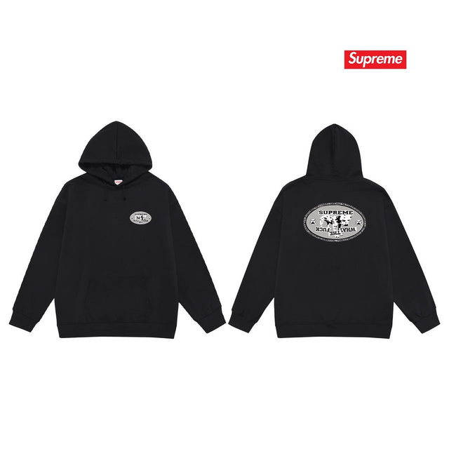 Cross border high version trendy brand Supreme letter printed hooded sweatshirt jacket, classic BOX looped hoodie for men and women (64) Hover Image
