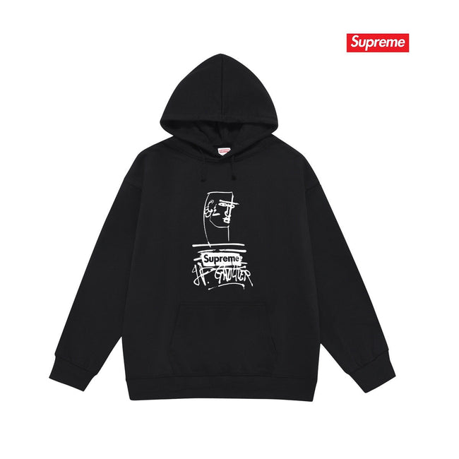 Cross border high version trendy brand Supreme letter printed hooded sweatshirt jacket, classic BOX looped hoodie for men and women (46) Hover Image