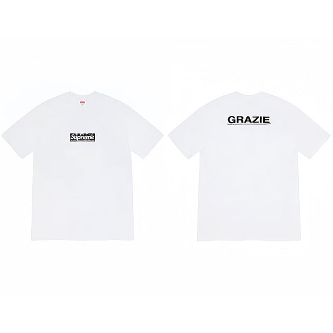 Heavy Cross border Trendy Supreme Letter Printed T-shirt BOX Round Neck Short Sleeve Men's and Women's Loose Casual T-shirt Men's and Women's (5) Hover Image