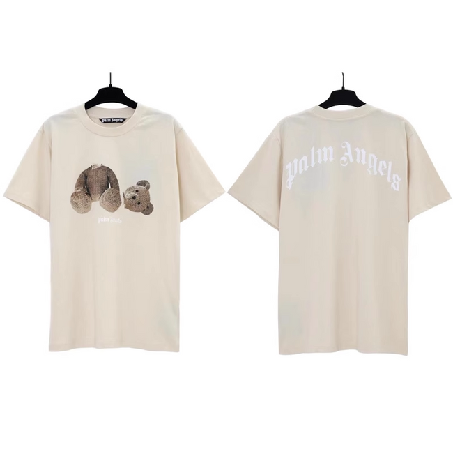Palm Angels Headless Bear Graphic T-Shirt - Beige Hover Image
