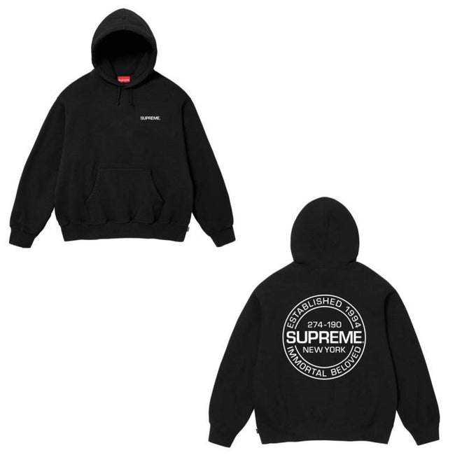 Supreme潮牌连帽卫衣男秋冬加绒宽松街头嘻哈外套纯色长袖套头衫 (15) Hover Image
