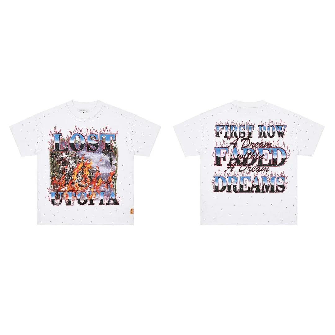 First Row “Faded Dreams” Lost Utopia Rhinestone Vintage Tee