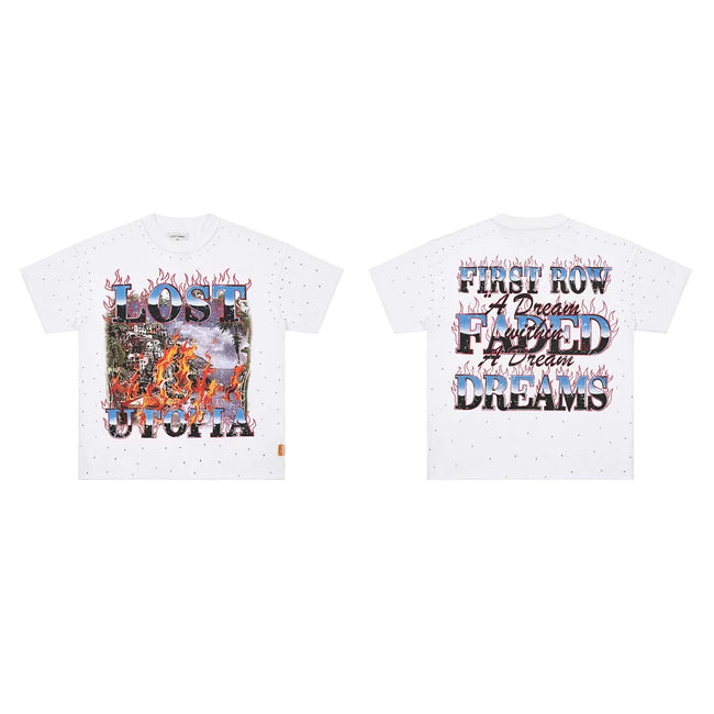 First Row “Faded Dreams” Lost Utopia Rhinestone Vintage Tee Hover Image