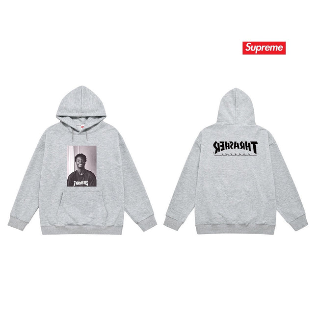 Cross border high version trendy brand Supreme letter printed hooded sweatshirt jacket, classic BOX looped hoodie for men and women (72) Hover Image
