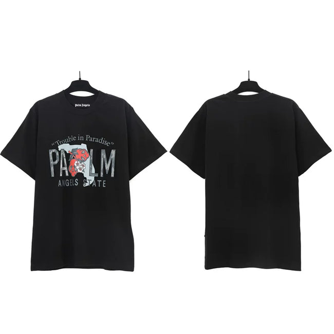 Palm Angels Trouble in Paradise State Graphic T-Shirt - Black Hover Image