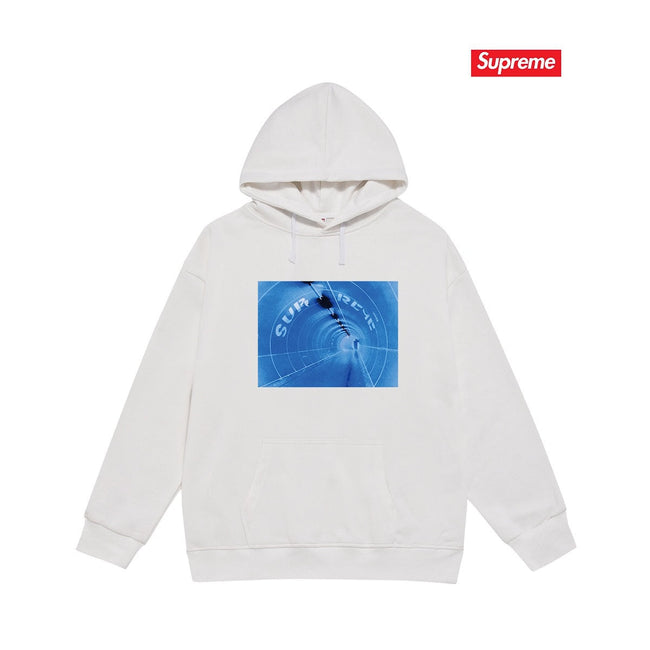 Cross border high version trendy brand Supreme letter printed hooded sweatshirt jacket, classic BOX looped hoodie for men and women (32) Hover Image