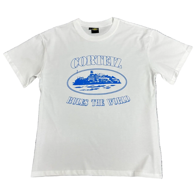 CORTEIZ Devil's Island Short sleeved Cotton Round Neck Printed American Street Loose T-shirt 2024 Spring New INS Trendy Brand (5) Hover Image