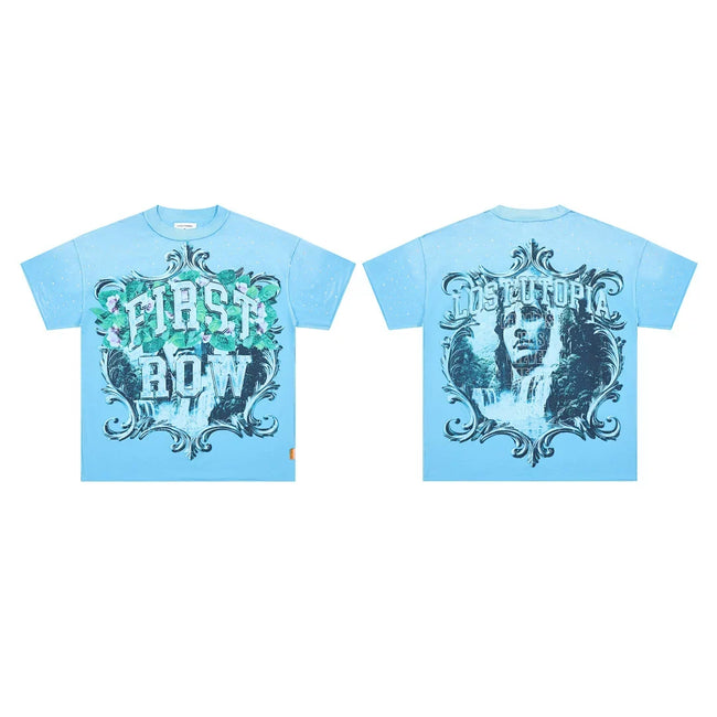 First Row “Lost Utopia” Classical Frame Rhinestone Vintage Tee Hover Image
