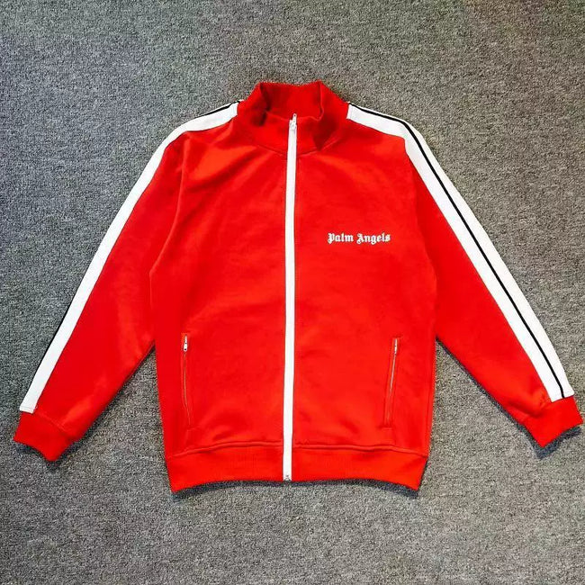 Palm Angels Classic Track Jacket - Red/White Hover Image