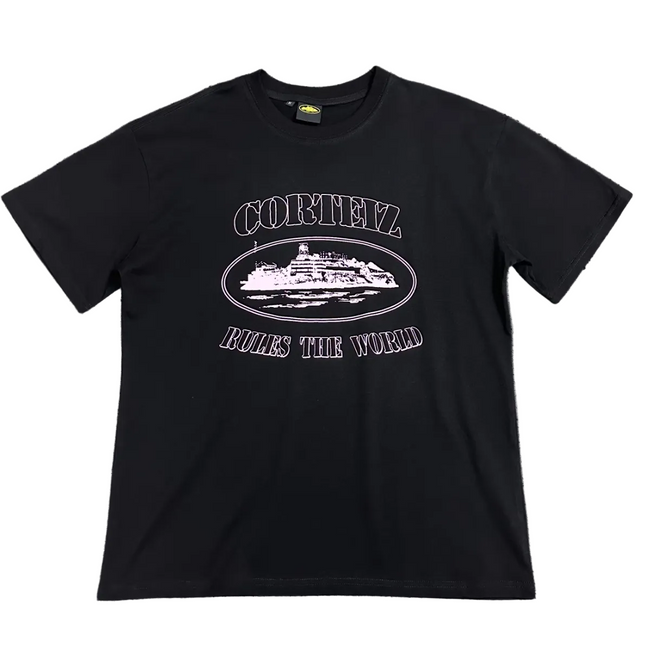 CORTEIZ Devil's Island Short sleeved Cotton Round Neck Printed American Street Loose T-shirt 2024 Spring New INS Trendy Brand (12) Hover Image