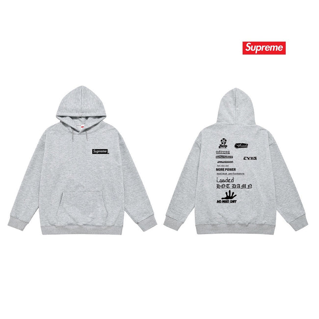 Cross border high version trendy brand Supreme letter printed hooded sweatshirt jacket, classic BOX looped hoodie for men and women (15) Hover Image