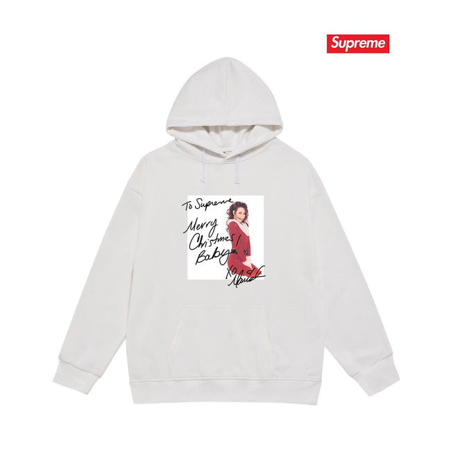 Cross border high version trendy brand Supreme letter printed hooded sweatshirt jacket, classic BOX looped hoodie for men and women (59) Hover Image