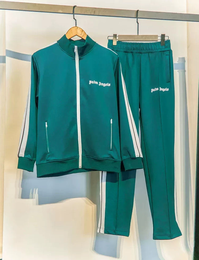 Palm Angels Classic Track Jacket & Pants Set - Dark Green/White Hover Image