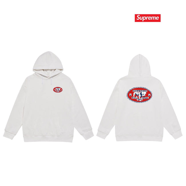 Cross border high version trendy brand Supreme letter printed hooded sweatshirt jacket, classic BOX looped hoodie for men and women (65) Hover Image
