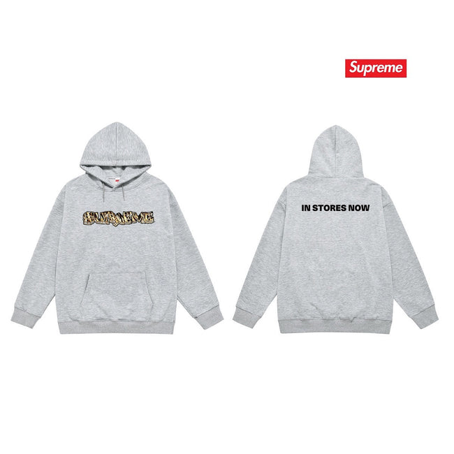 Cross border high version trendy brand Supreme letter printed hooded sweatshirt jacket, classic BOX looped hoodie for men and women (3) Hover Image