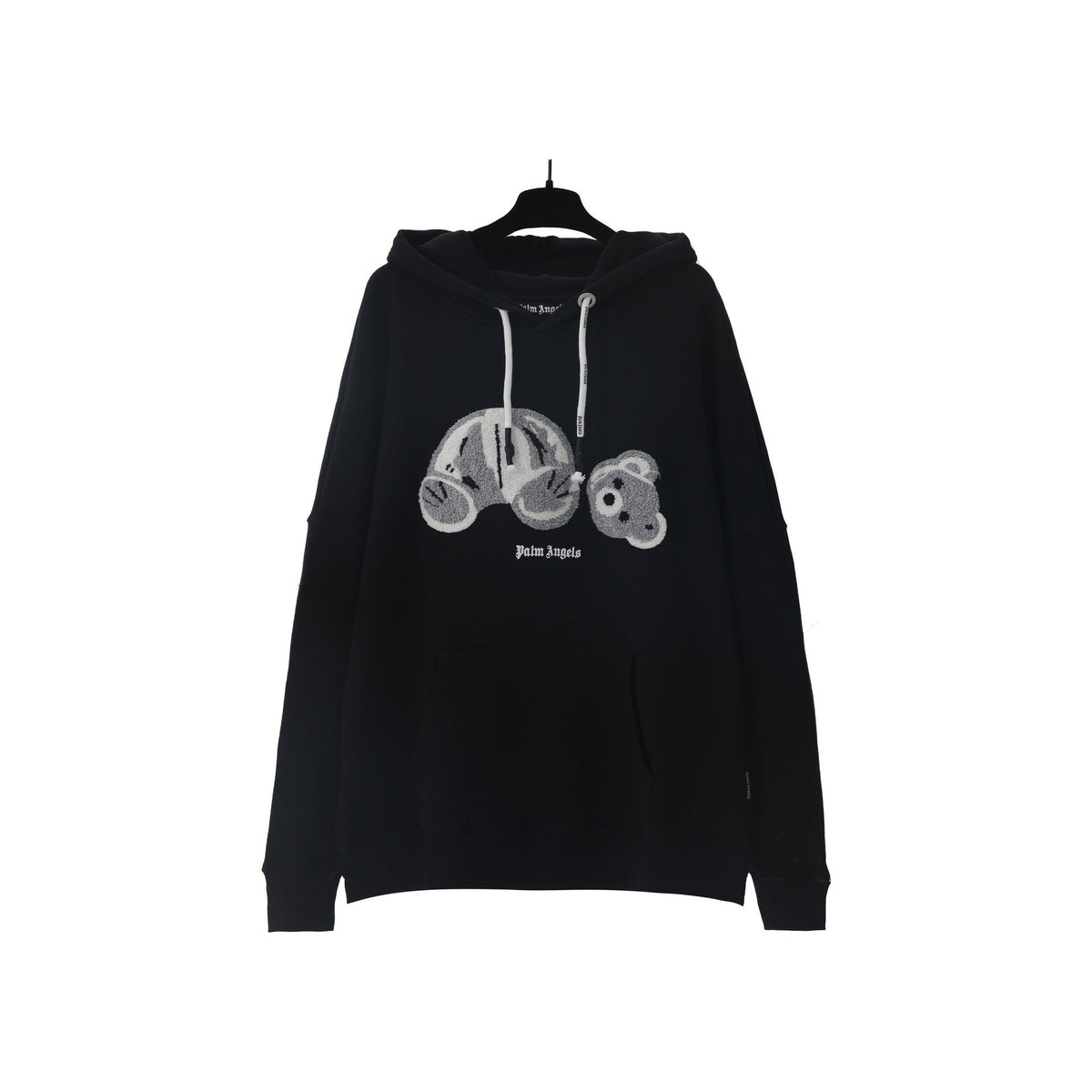 Palm Angels Spray-Effect Decapitated Bear Hoodie - Black