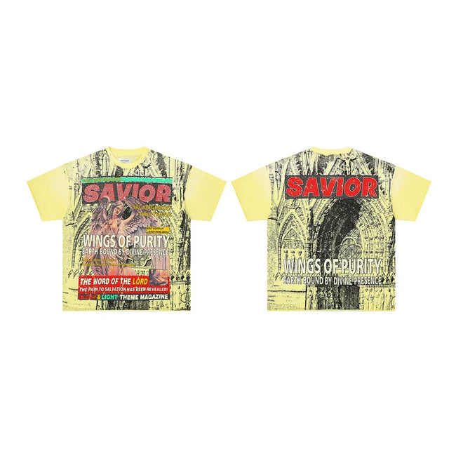 First Row “Wings of Purity / Savior” Magazine Graphic Vintage Tee Hover Image