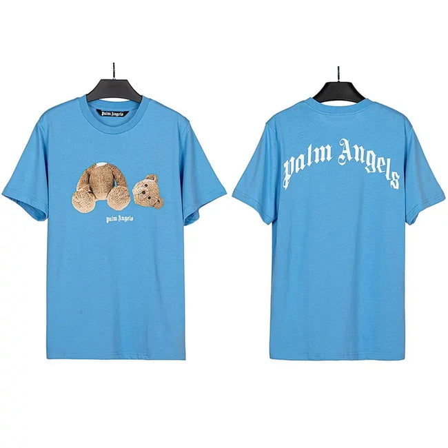 Palm Angels Headless Bear Graphic T-Shirt - Bright Blue Hover Image