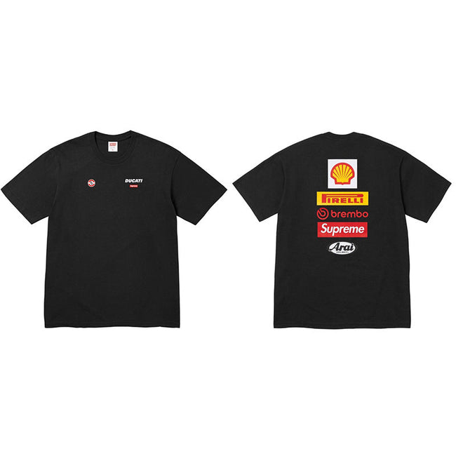 Heavy Cross border Trendy Supreme Letter Printed T-shirt BOX Round Neck Short Sleeve Men's and Women's Loose Casual T-shirt Men's and Women's (29) Hover Image